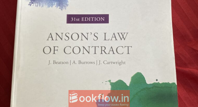 洋書 ANSON'S LAW of CONTRACT 51Q3xIPUNoL._UF350,350_QL50_.jpg