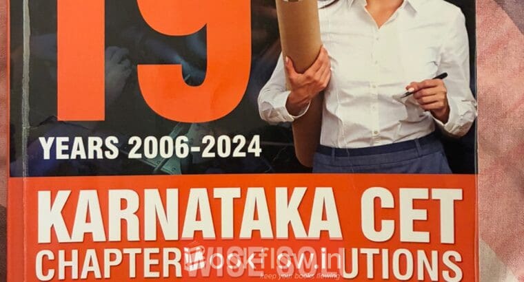Karnataka kcet chapterwise solutions