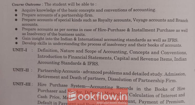 financial accounting ,bachelor of commerce