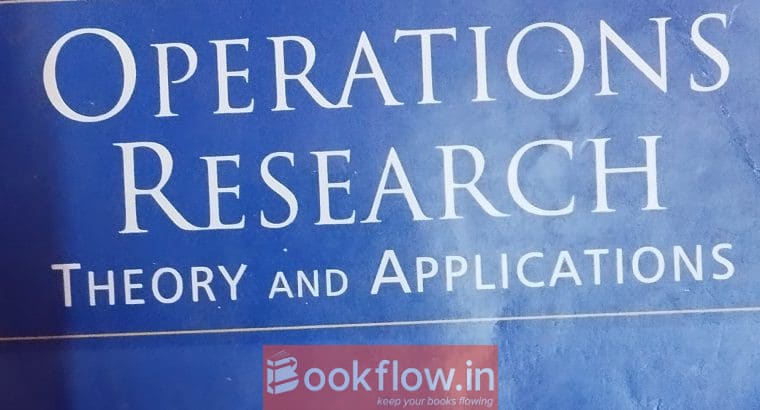 Operations research theory and applications 5th ed