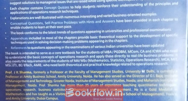 Operations research theory and applications 5th ed