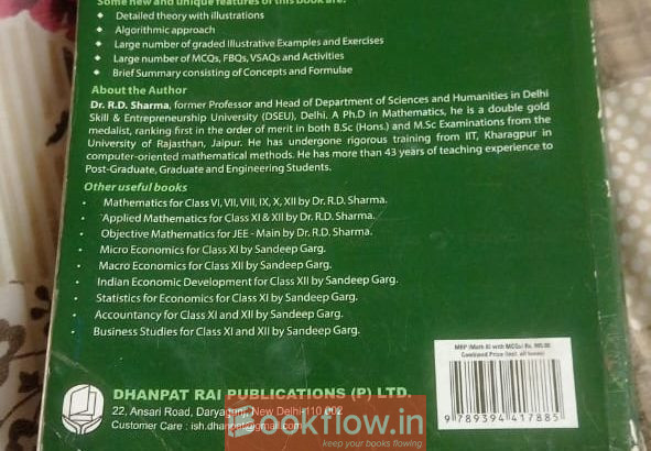 R.D.Sharma Maths book for 11th