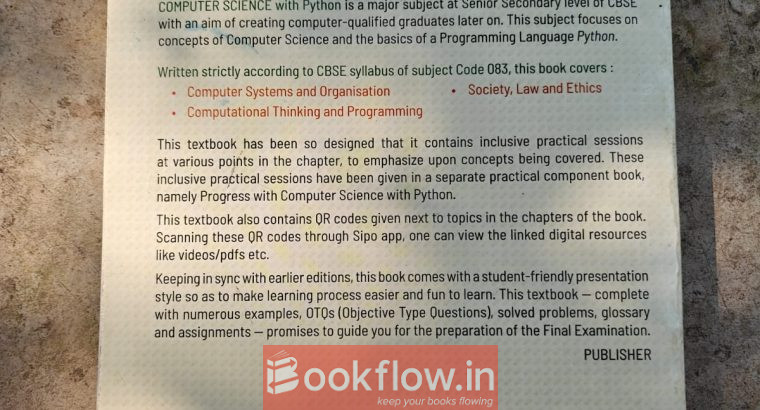 Computer science with python class 11 sumita arora