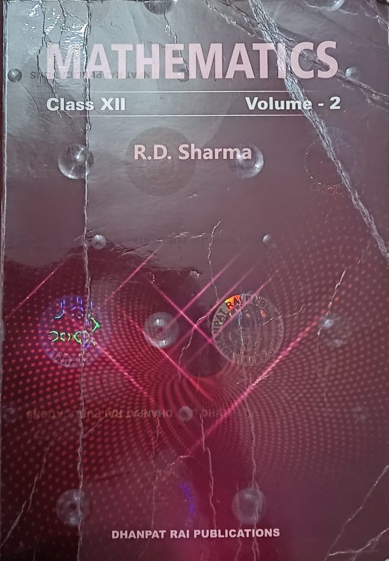 RD Sharma Mathematics class 12th volume 2
