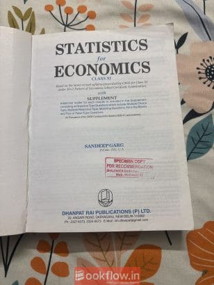 Statistics for Economic Class 11 Sandeep Garg