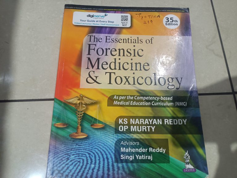 The essential of forensic medicine and toxicology