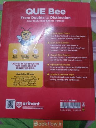 Arihant Class 10 ICSE Chemistry Que Bee