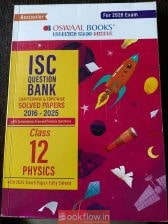 Oswaal books ISC 12th grade Solved Papers Physics