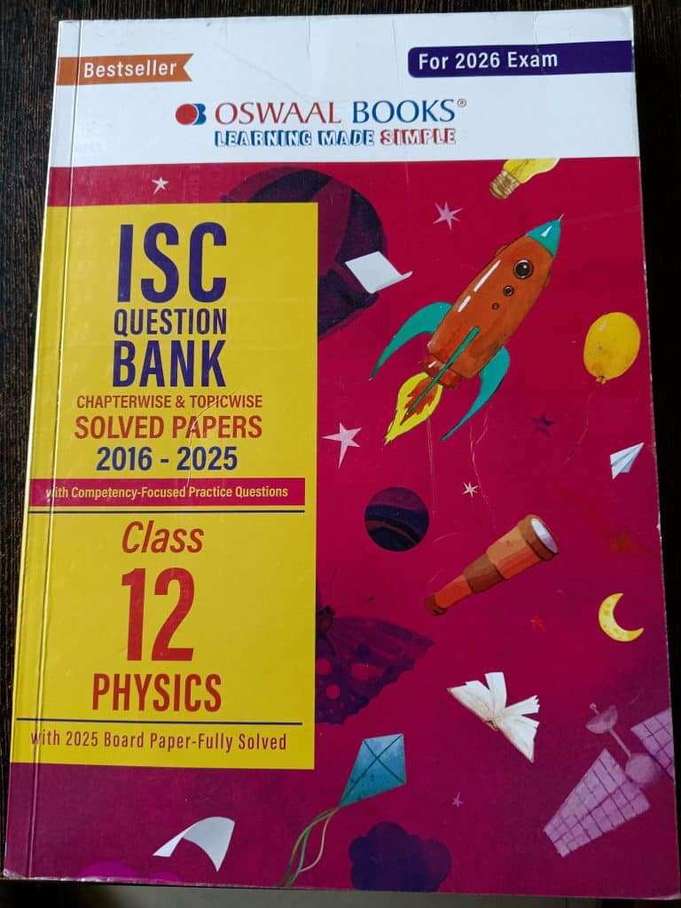 Oswaal books ISC 12th grade Solved Papers Physics