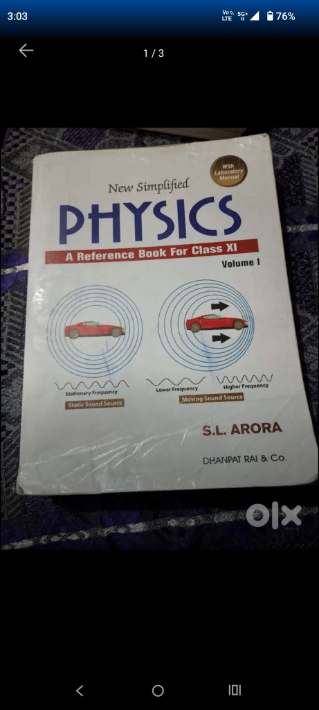 Sl arora class 11th physics
