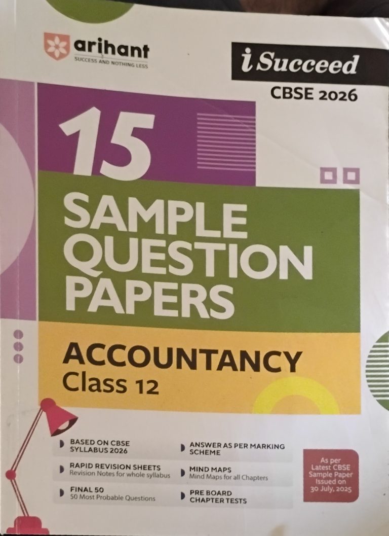 15 Sample Question Papers Accountancy Class 12