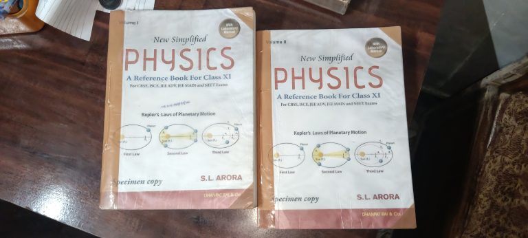 SL ARORA physics class 11
