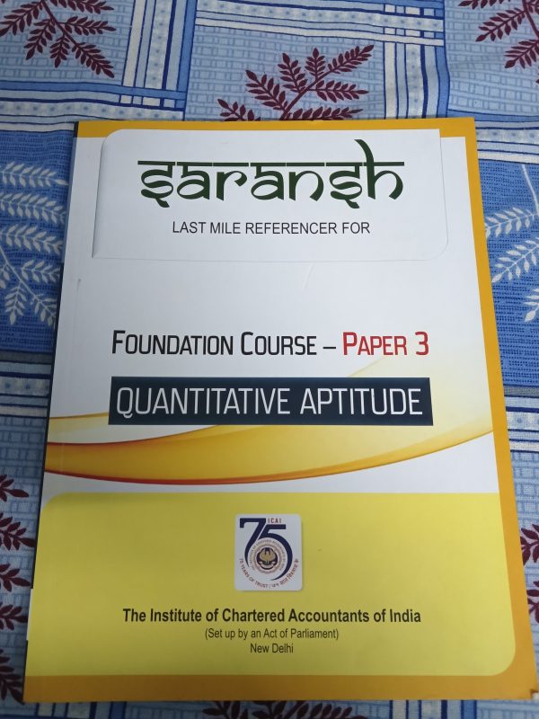 Ca foundation saransh Quantitative aptitude