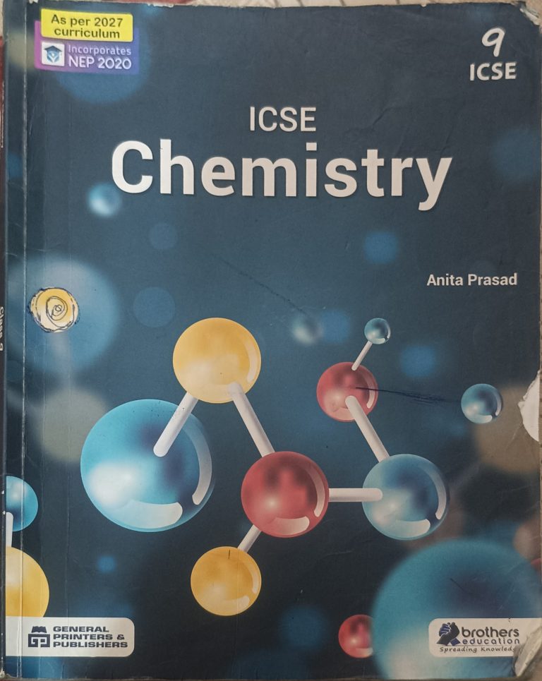 ICSE Chemistry class 9 as per 2027 curriculum