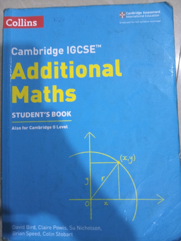 Cambridge IGCSE Additional Maths