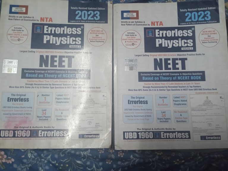 Nta Errorless Physics Part 1 and 2