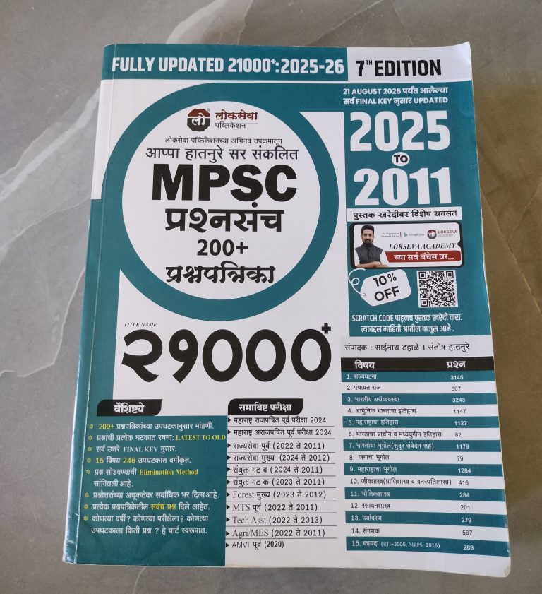 MPSC updated Question Set 2025-26
