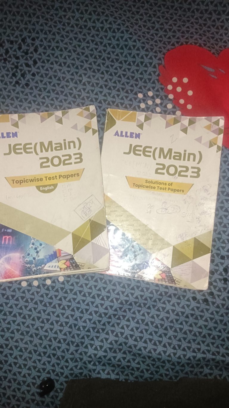 Allen JEE main 2023 topic wise pyq + Solution Book