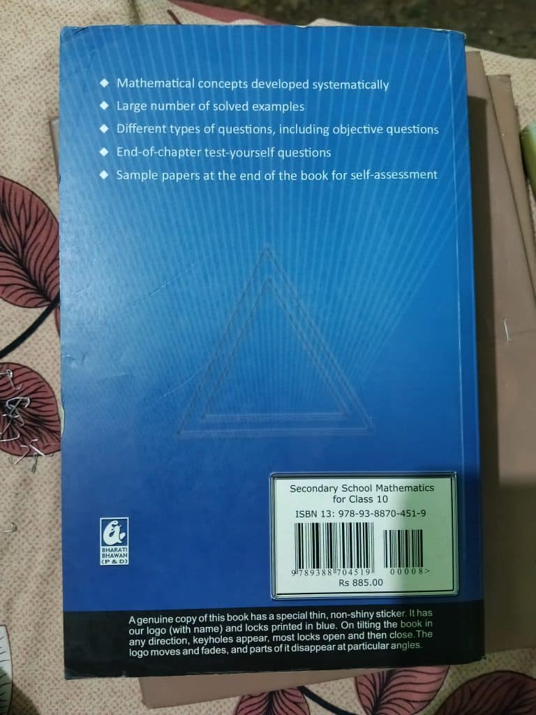 Secondary School Mathematics For Class 10th photo 2
