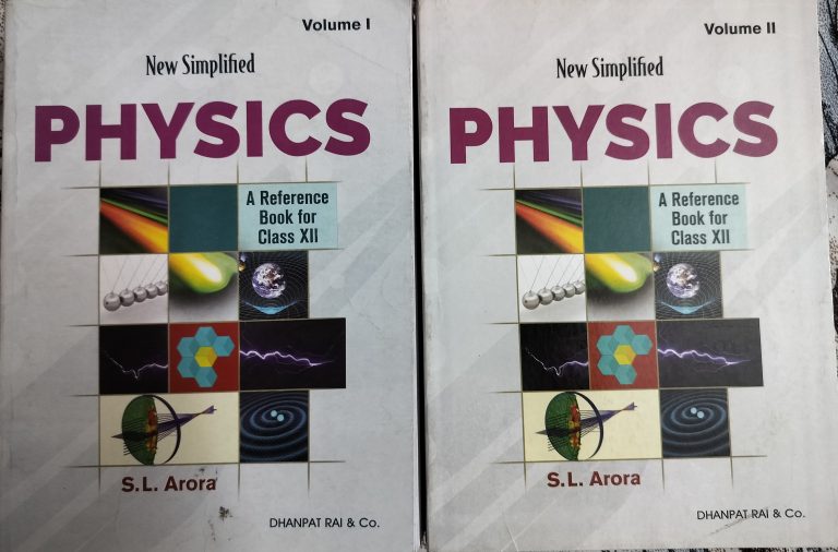 S.L. Arora Physics 12th(vol 1+ 2)