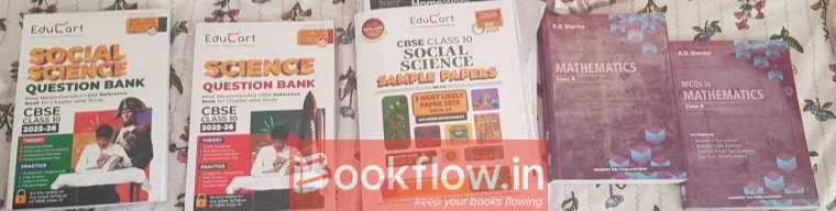 Educart bundle for CBSE Gr 10 Sci,Soc,Math,Eng