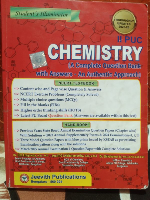 2nd puc chemistry Jeevith publications 2025-26