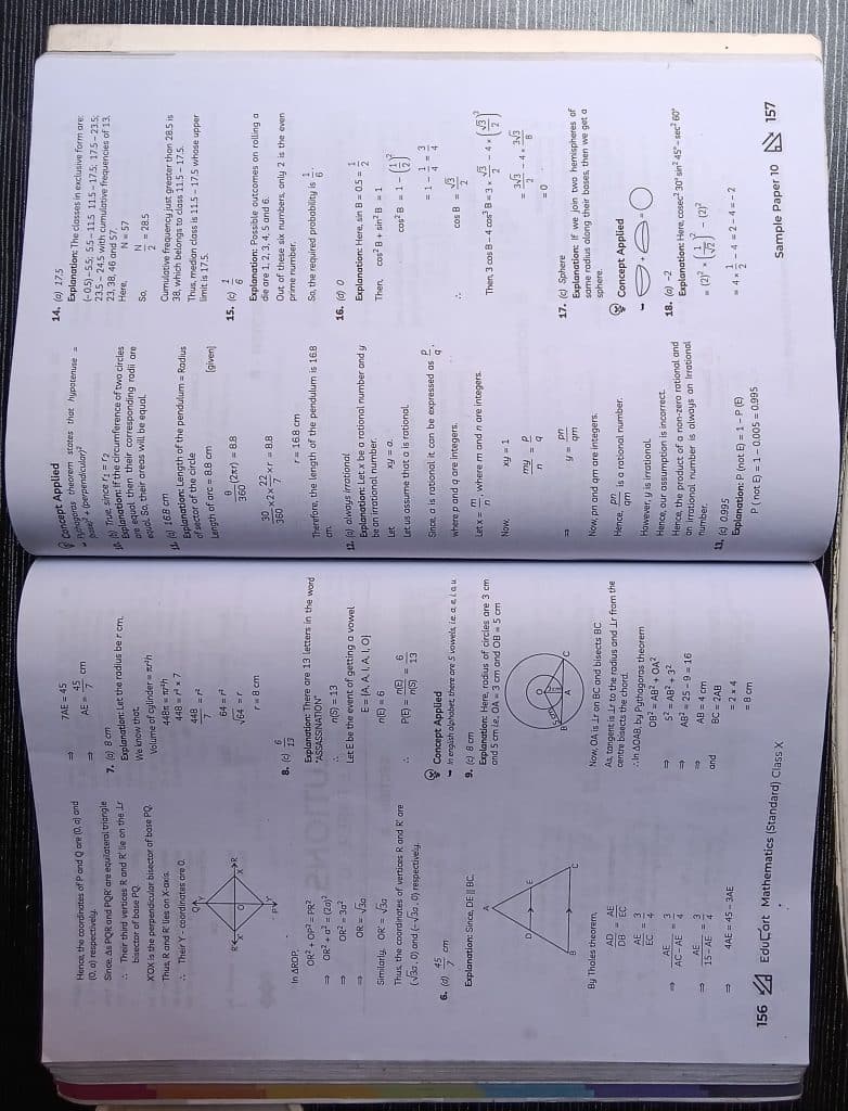 MATHEMATICS Sample paper (standard) and PYQ paper photo 3