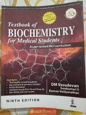 DM Vasudevan Textbook of Biochemistry 9th edition