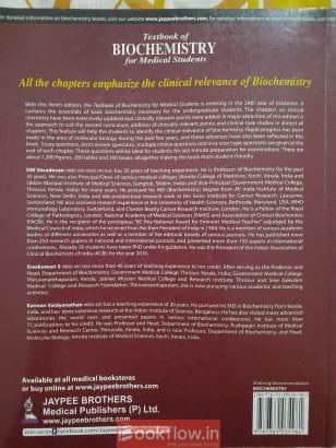 DM Vasudevan Textbook of Biochemistry 9th edition
