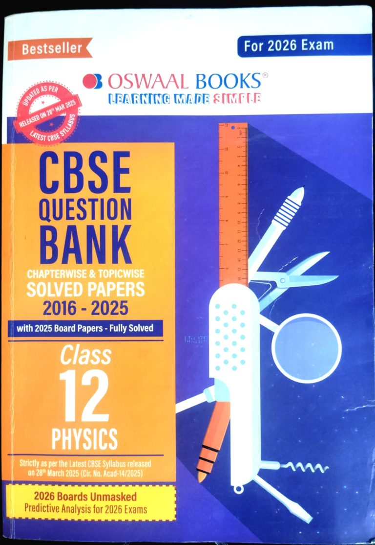 CBSE Question Bank SOLVED PAPERS Class 12