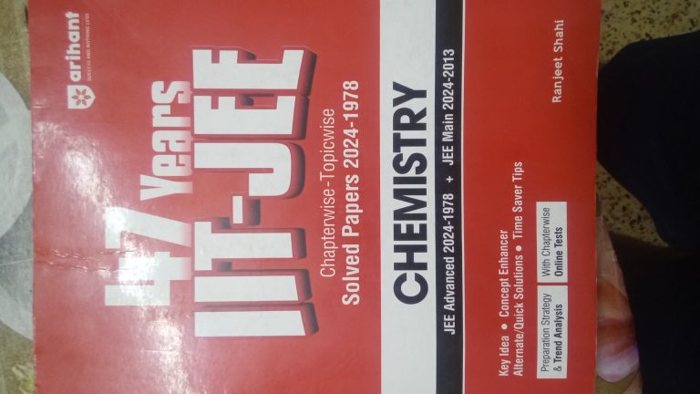 Arihant 47years IIT-JEE solved papers 2024-1978