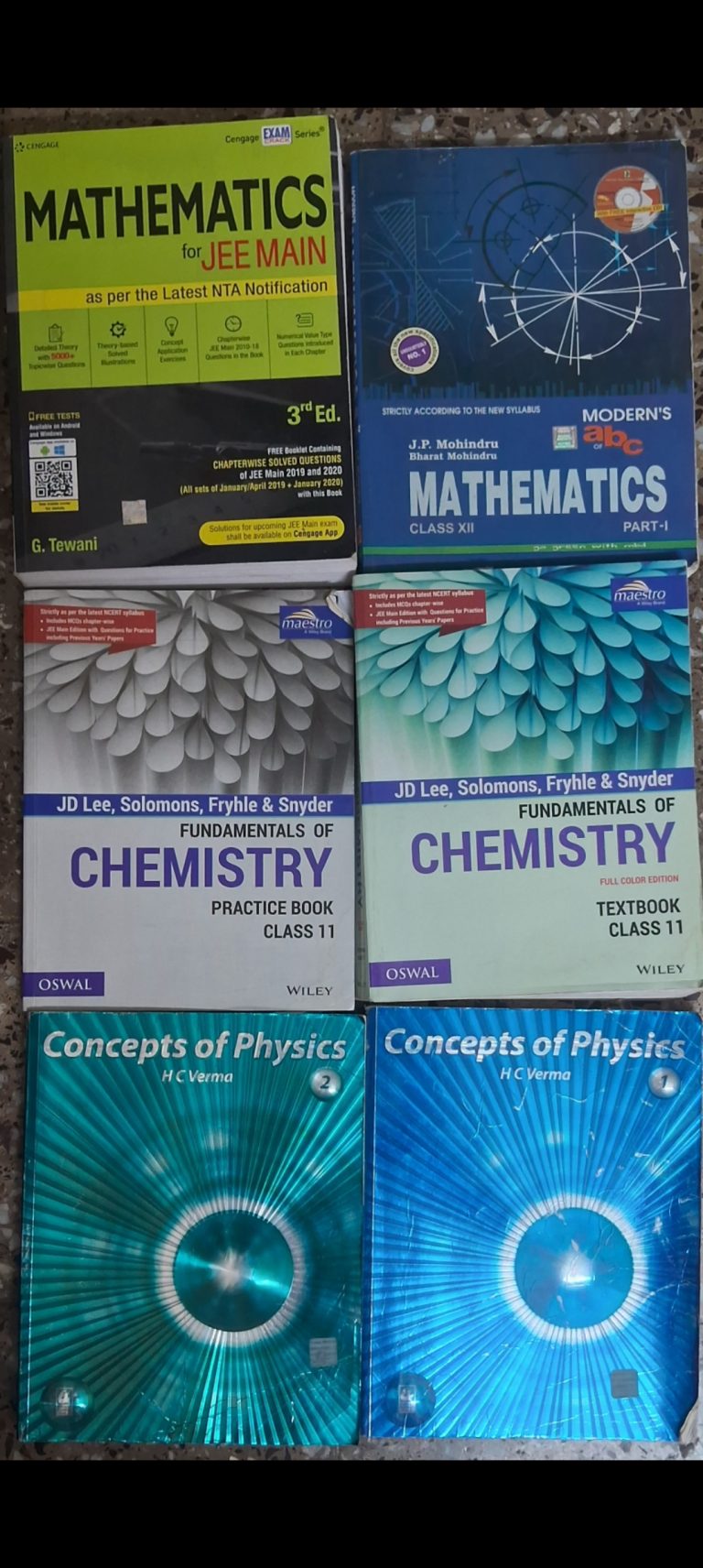 Complete JEE full set (physics+chemistry+maths)
