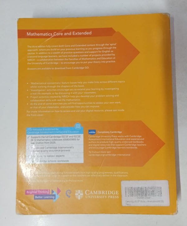 IGCSE Mathematics Core and Extended 3rd Edition