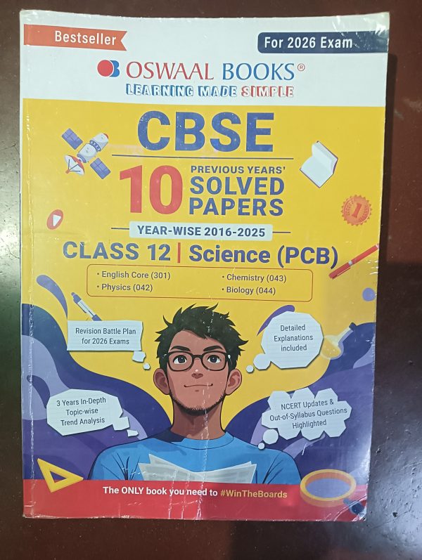 Oswaal 10 Years CBSE PYQ – PCB (Class 12)