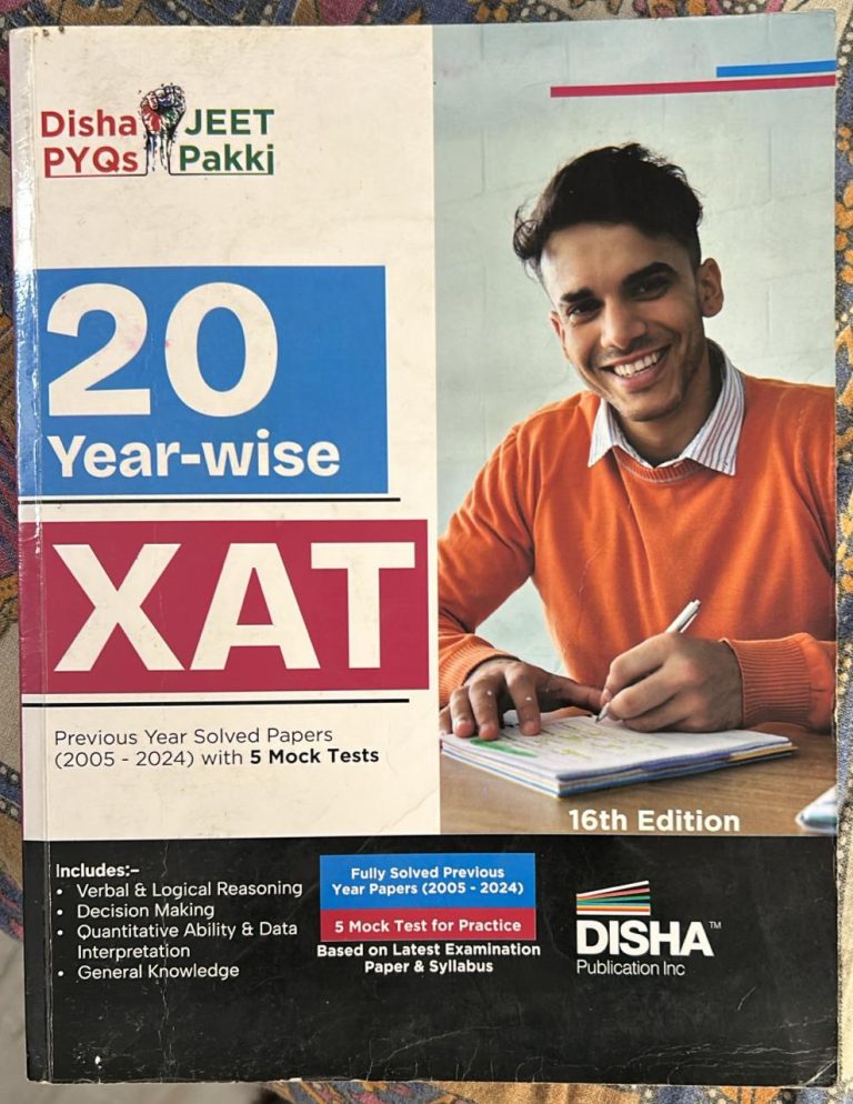 20 Year-wise XAT – Disha JEET Pakki – 16th Edition