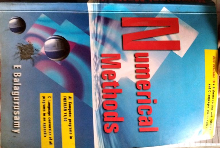 Numericals Methods, by E Balagurusamy