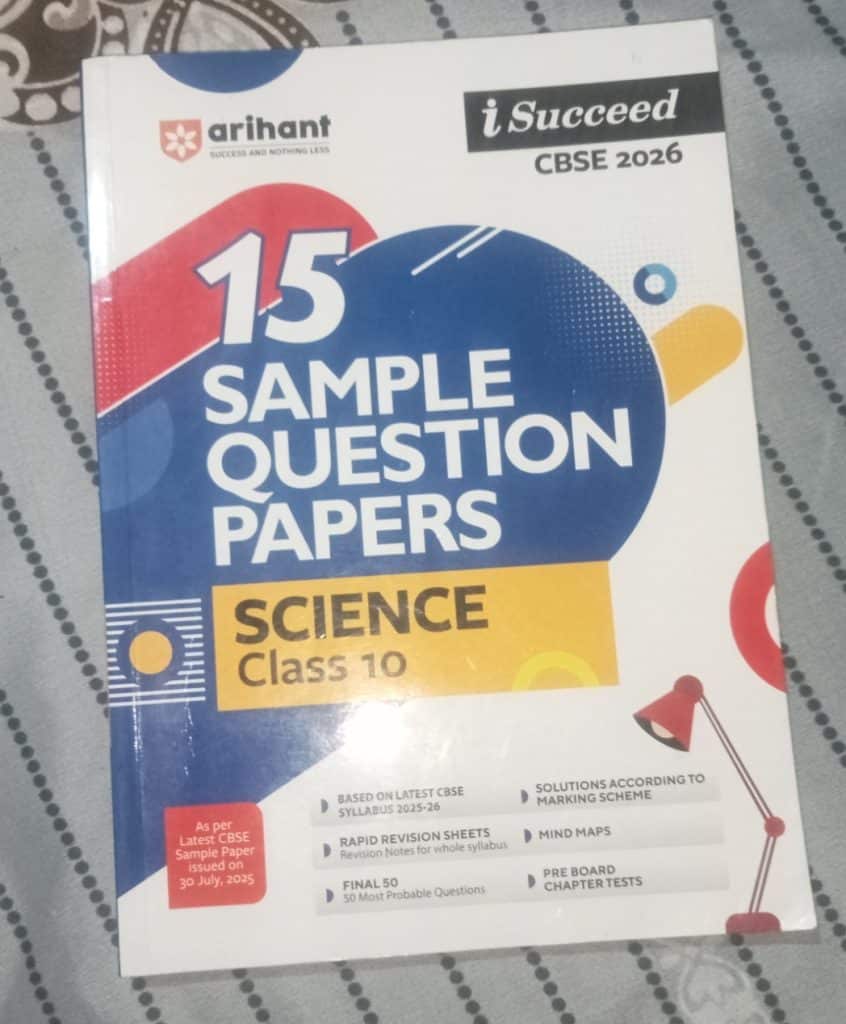 Arihant 15 sample question papers science class 10