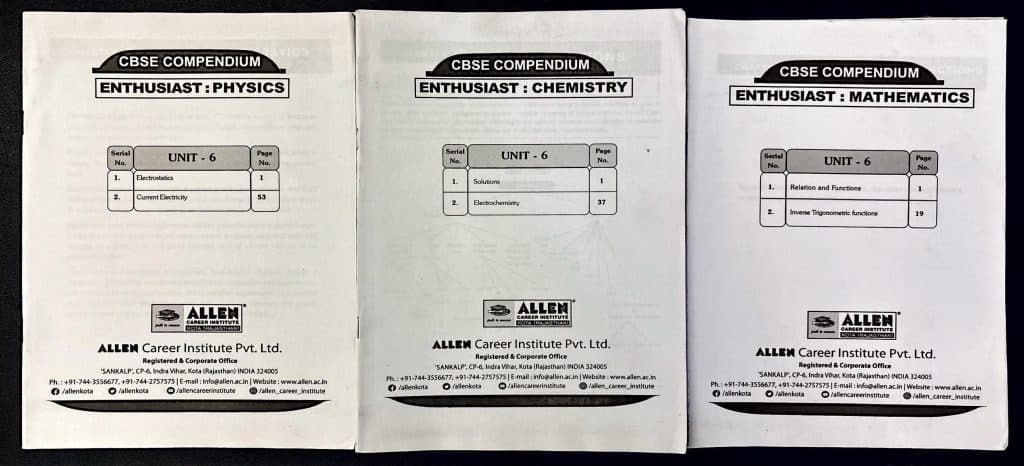 ALLEN PCM Board + JEE Intensive Revision Pack