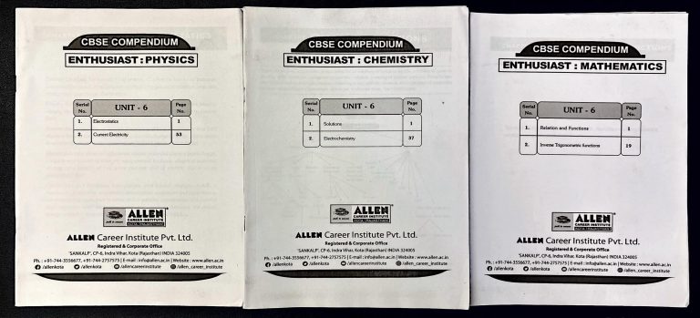 ALLEN PCM Board + JEE Intensive Revision Pack