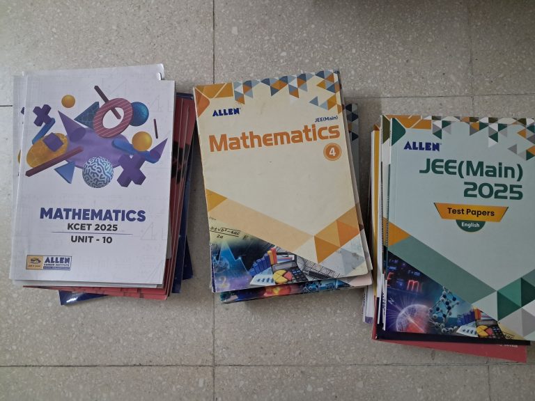 Allen jee mains + kcet module complete pcmclass 12