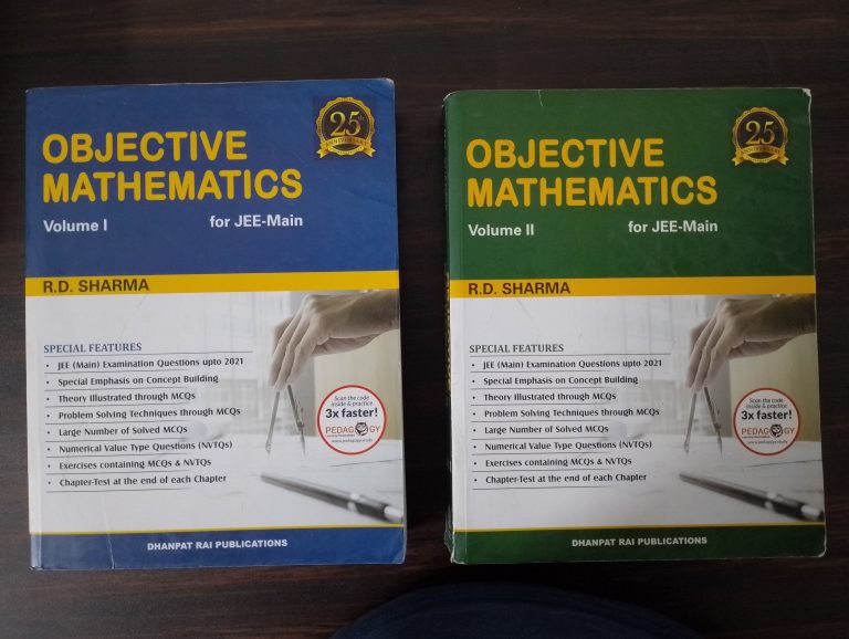 R D Sharma Objective Mathematics JEE Main Vol 1&2