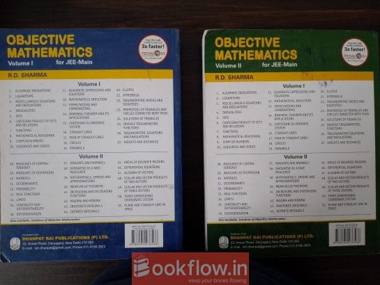 R D Sharma Objective Mathematics JEE Main Vol 1&2