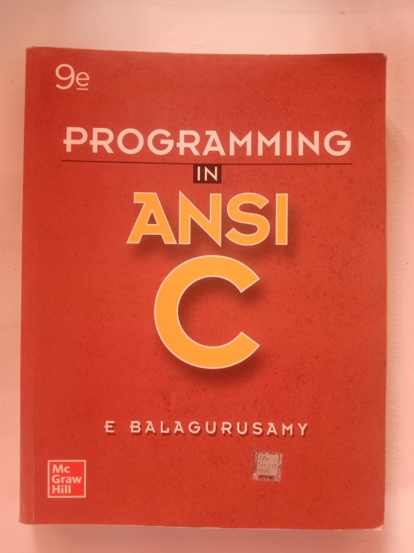 ANSI C 9edition by c Balaguruswamy