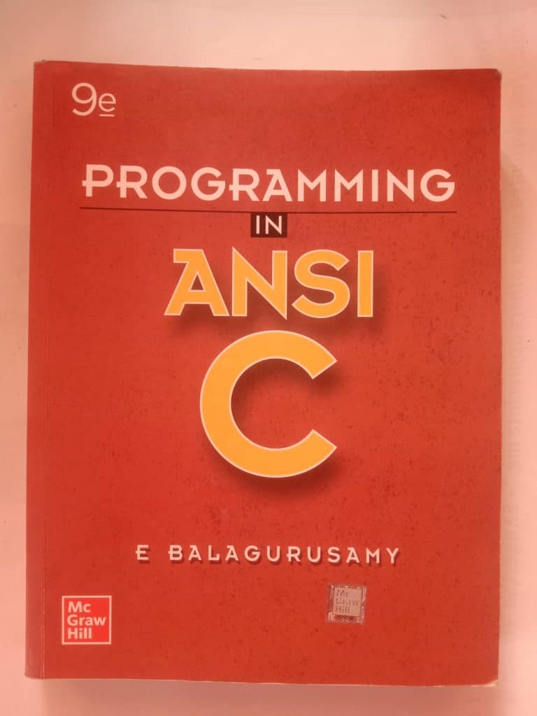 ANSI C 9edition by c Balaguruswamy