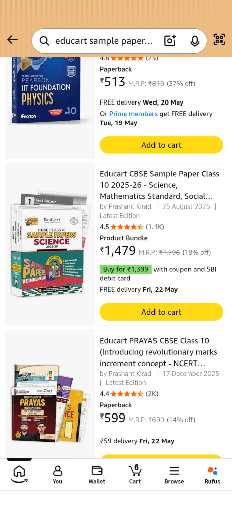 Educart Sealed Sample Papers all subjects