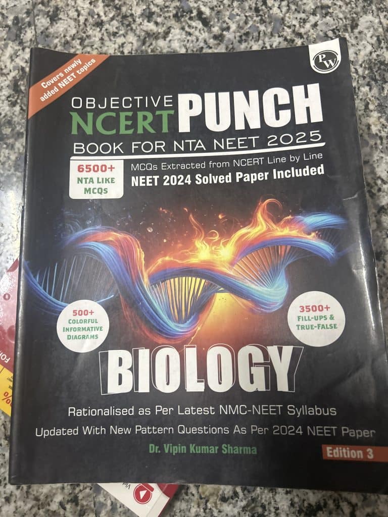 Objective NCERT Punch book NTA Neet 2025 biology