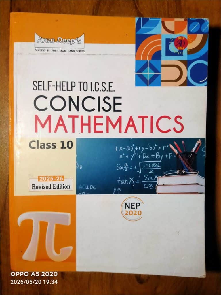 Arun Deep Self Help ICSE Maths Class 10 2025-26