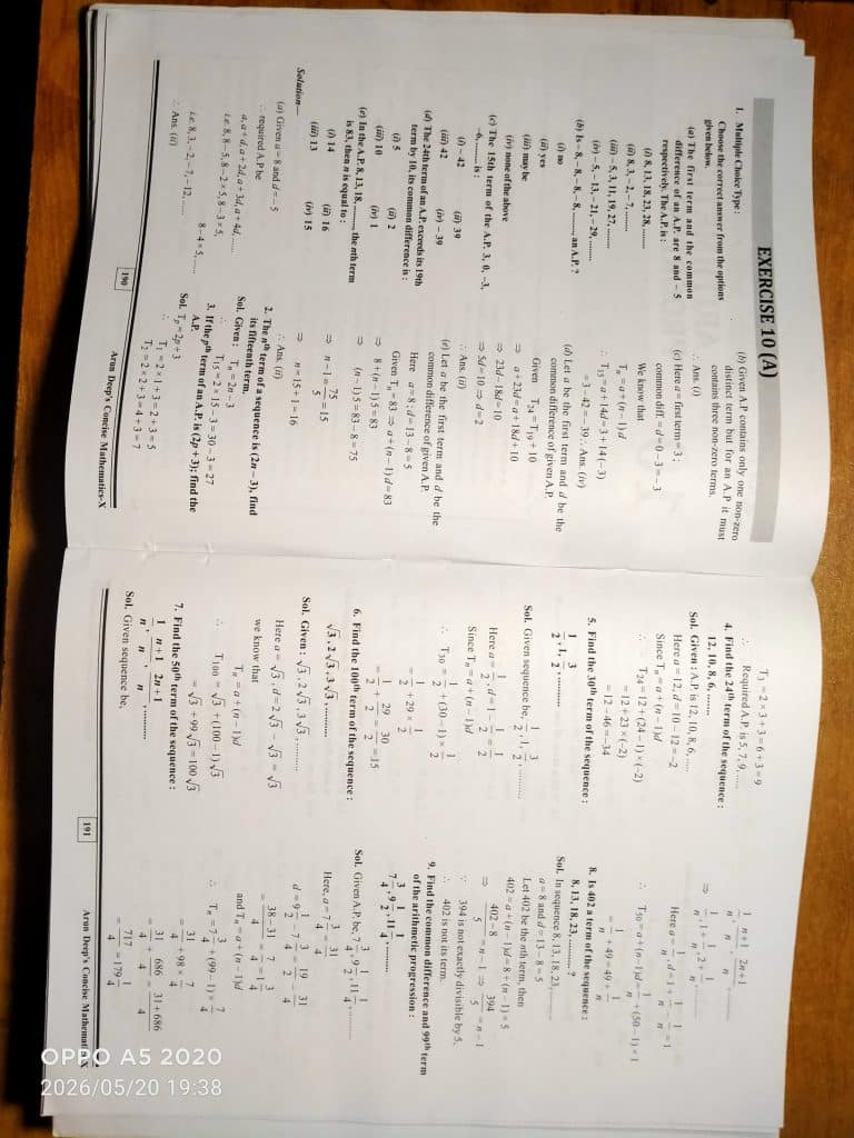Arun Deep Self Help ICSE Maths Class 10 2025-26 photo 2