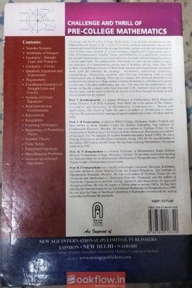 Challenge and Thrill of Pre-College Mathematics