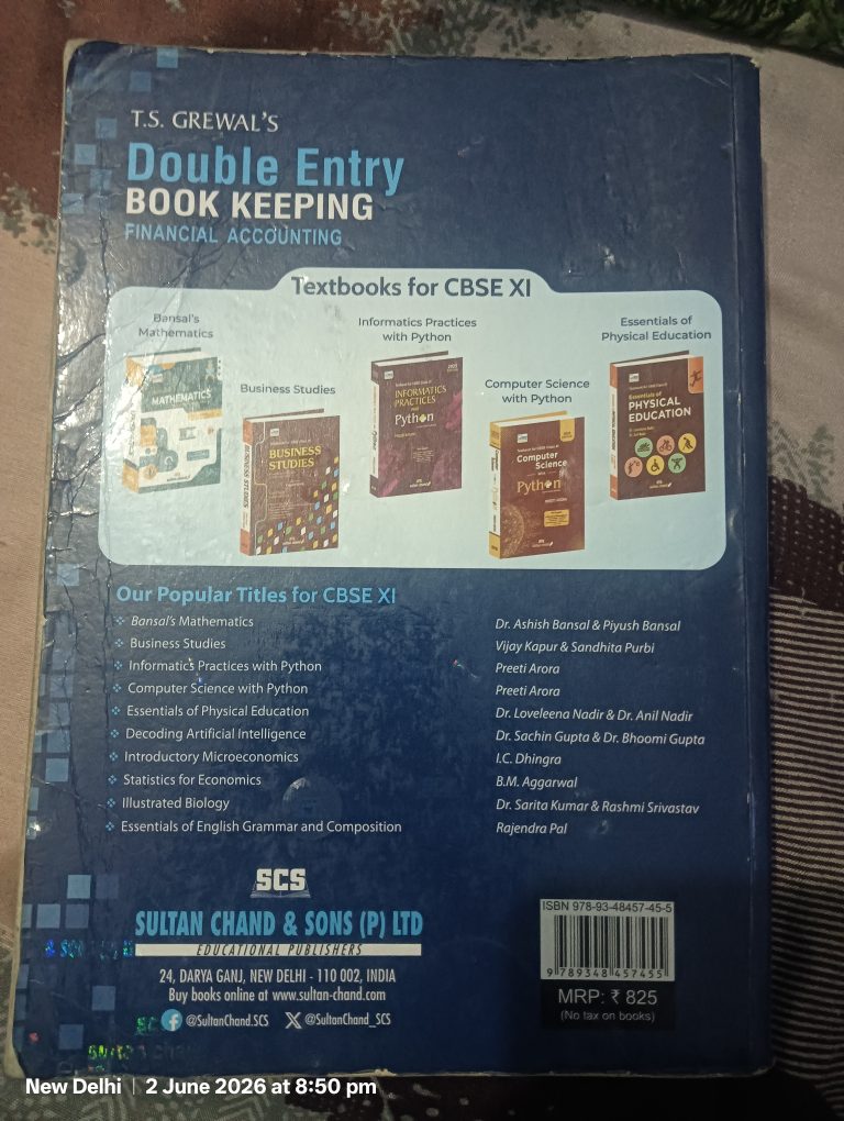 Double entry bookkeeping